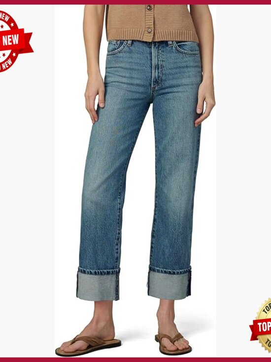 Denim - High Rise Straight Leg Jeans, 32" Inseam, Lightweight Denim